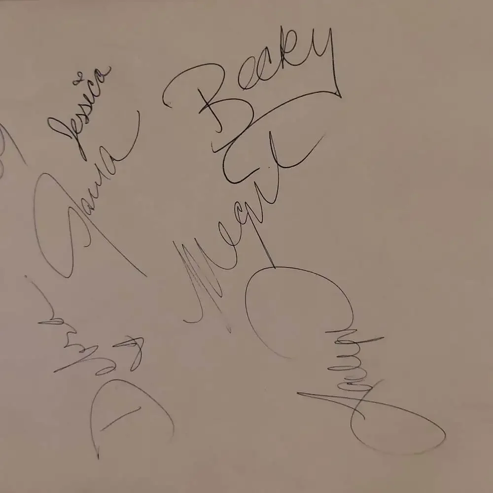One-Of-A-Kind 2006 New York Nets Basketball 9 Cheerleaders' Autographs and Stub